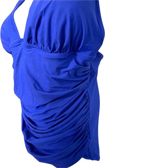 J.Crew Ruched Femme One Piece Swimsuit Regal Blue 24 NEW - Picture 8 of 13